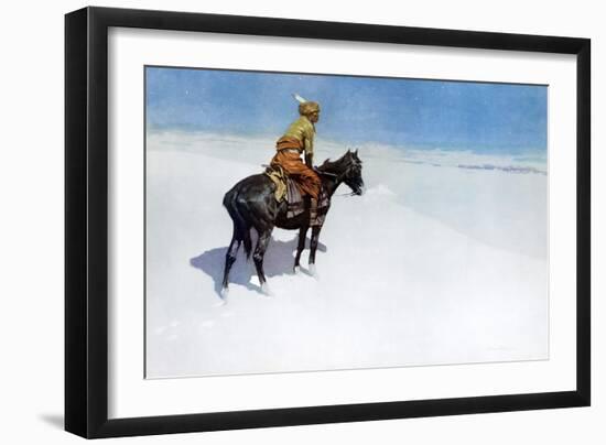 The Scout: Friends or Enemies?-Frederic Sackrider Remington-Framed Art Print
