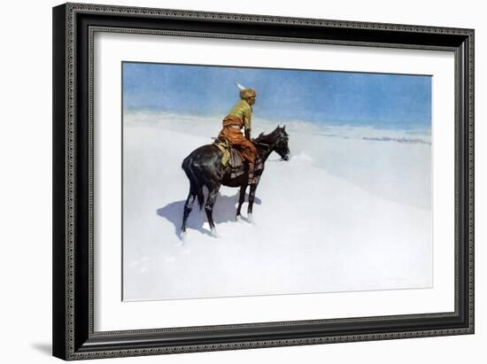 The Scout: Friends or Enemies?-Frederic Sackrider Remington-Framed Art Print