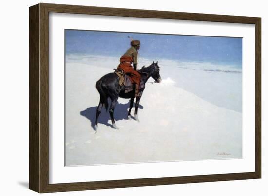 The Scout, Friends or Foes-Frederic Sackrider Remington-Framed Art Print