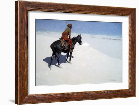 The Scout, Friends or Foes-Frederic Sackrider Remington-Framed Art Print