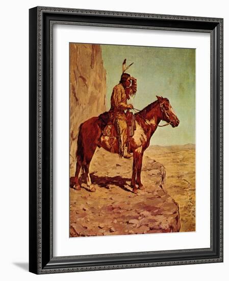 The Scout-Charles Shreyvogel-Framed Art Print