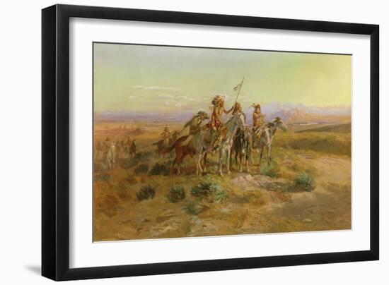 The Scouts, 1902 (Oil on Canvas)-Charles Marion Russell-Framed Giclee Print