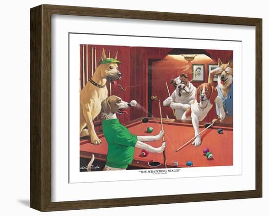 The Scratching Beagle-Arthur Sarnoff-Framed Art Print