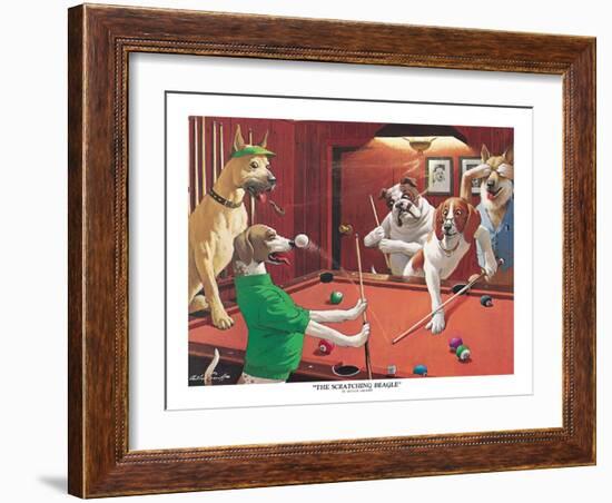 The Scratching Beagle-Arthur Sarnoff-Framed Art Print