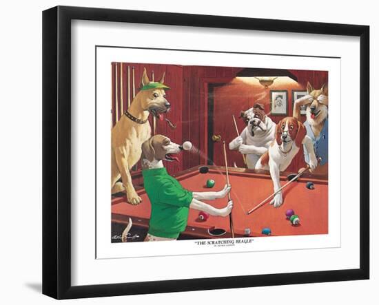 The Scratching Beagle-Arthur Sarnoff-Framed Art Print