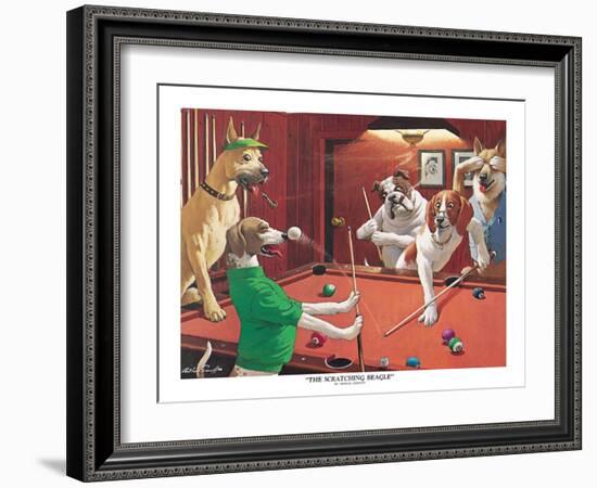 The Scratching Beagle-Arthur Sarnoff-Framed Art Print