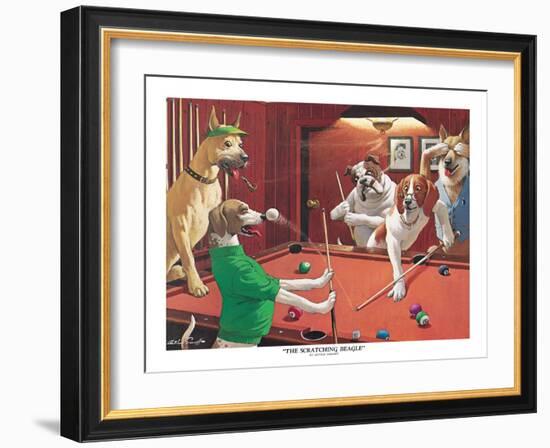 The Scratching Beagle-Arthur Sarnoff-Framed Art Print