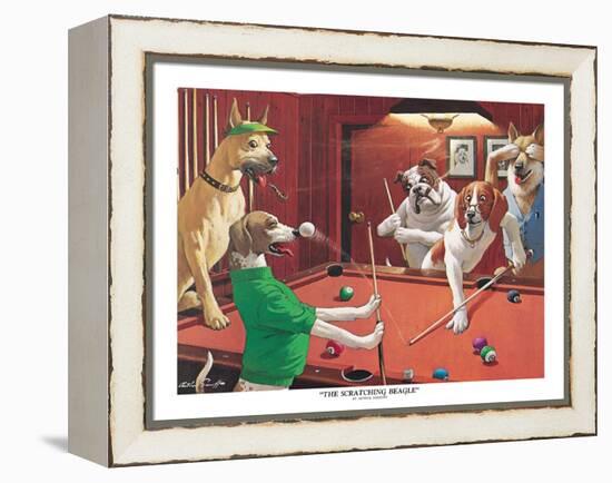 The Scratching Beagle-Arthur Sarnoff-Framed Stretched Canvas