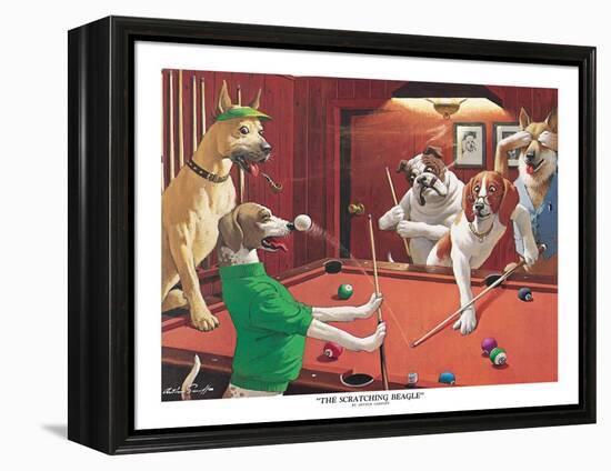 The Scratching Beagle-Arthur Sarnoff-Framed Stretched Canvas