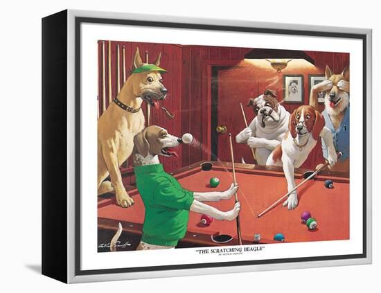 The Scratching Beagle-Arthur Sarnoff-Framed Stretched Canvas