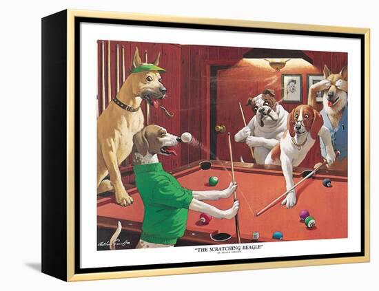 The Scratching Beagle-Arthur Sarnoff-Framed Stretched Canvas