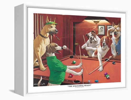 The Scratching Beagle-Arthur Sarnoff-Framed Stretched Canvas