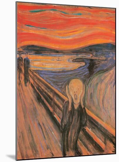 The Scream, 1893-Edvard Munch-Mounted Giclee Print