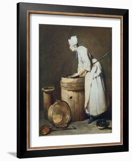 The Scullery Maid, 1738-Jean-Baptiste Simeon Chardin-Framed Giclee Print