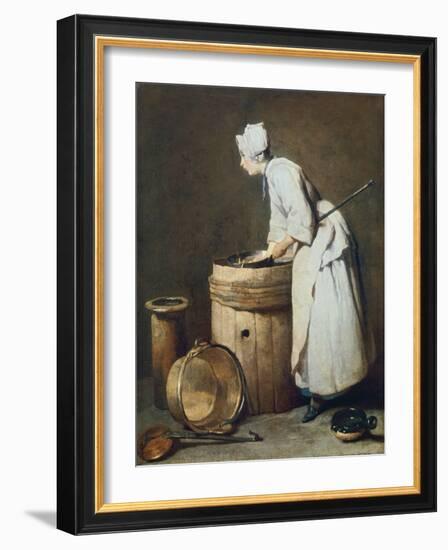 The Scullery Maid, 1738-Jean-Baptiste Simeon Chardin-Framed Giclee Print