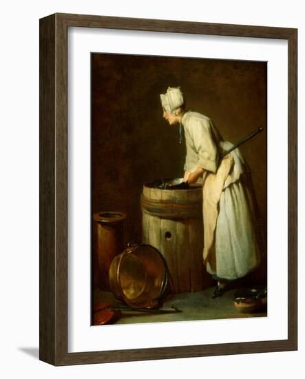 The Scullery Maid, 1738-Jean-Baptiste Simeon Chardin-Framed Giclee Print