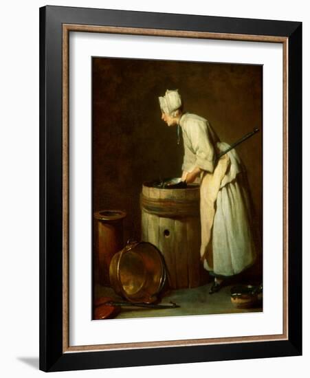 The Scullery Maid, 1738-Jean-Baptiste Simeon Chardin-Framed Giclee Print