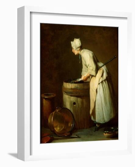 The Scullery Maid, 1738-Jean-Baptiste Simeon Chardin-Framed Giclee Print