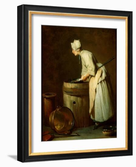 The Scullery Maid, 1738-Jean-Baptiste Simeon Chardin-Framed Giclee Print