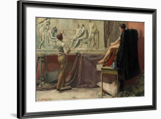 The Sculptor's Studio-Tom Roberts-Framed Premium Giclee Print