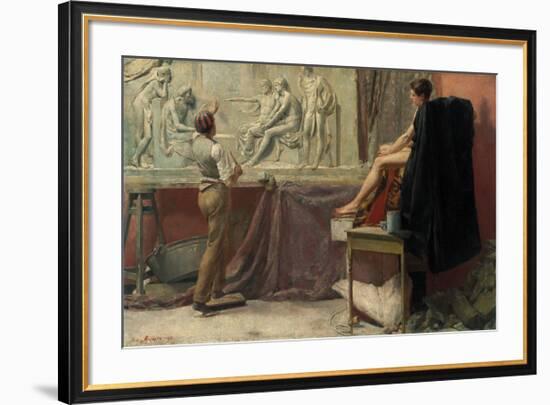 The Sculptor's Studio-Tom Roberts-Framed Premium Giclee Print