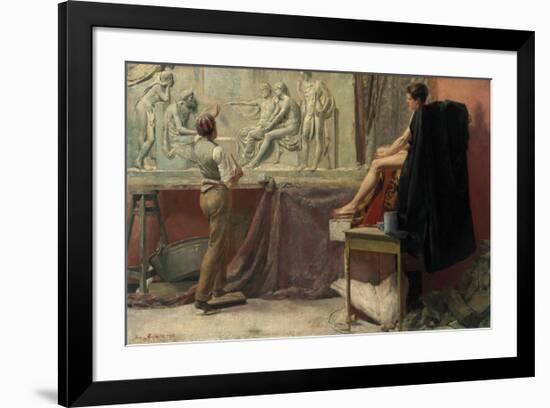 The Sculptor's Studio-Tom Roberts-Framed Premium Giclee Print