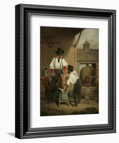 The Scythe Grinder, 1856-Francis William Edmonds-Framed Giclee Print