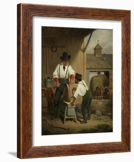 The Scythe Grinder, 1856-Francis William Edmonds-Framed Giclee Print