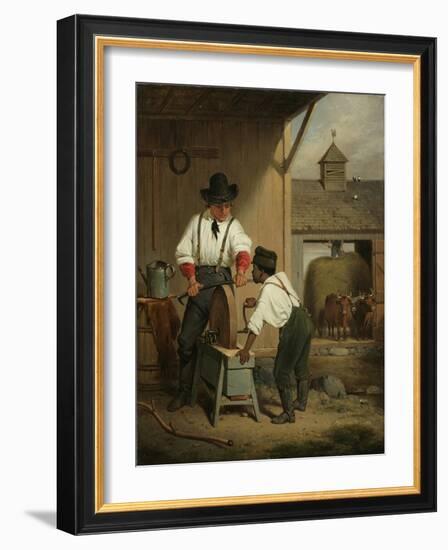 The Scythe Grinder, 1856-Francis William Edmonds-Framed Giclee Print