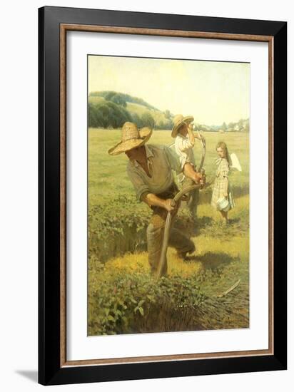 The Scythers, 1908-Newell Convers Wyeth-Framed Giclee Print