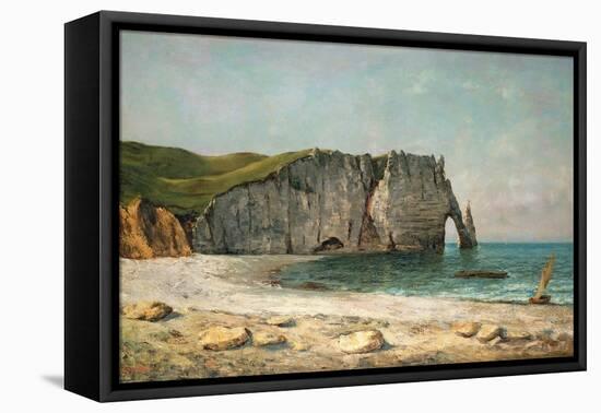 The Sea-Arch at Etretat, 1869-Gustave Courbet-Framed Premier Image Canvas