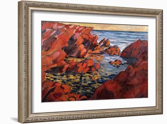 The Sea at Agay; La Mer a Agay, C.1917/1918 (Oil on Canvas)-Louis Valtat-Framed Giclee Print