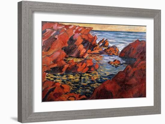 The Sea at Agay; La Mer a Agay, C.1917/1918 (Oil on Canvas)-Louis Valtat-Framed Giclee Print