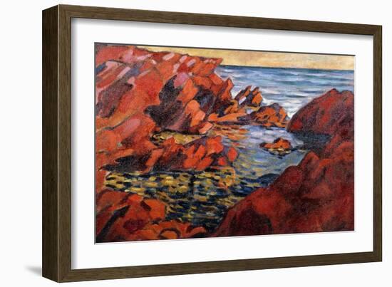 The Sea at Agay; La Mer a Agay, C.1917/1918 (Oil on Canvas)-Louis Valtat-Framed Giclee Print