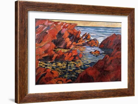 The Sea at Agay; La Mer a Agay, C.1917/1918 (Oil on Canvas)-Louis Valtat-Framed Giclee Print