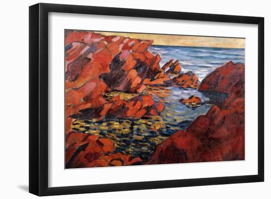 The Sea at Agay; La Mer a Agay, C.1917/1918 (Oil on Canvas)-Louis Valtat-Framed Giclee Print