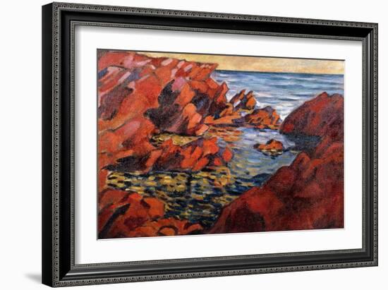 The Sea at Agay; La Mer a Agay, C.1917/1918 (Oil on Canvas)-Louis Valtat-Framed Giclee Print