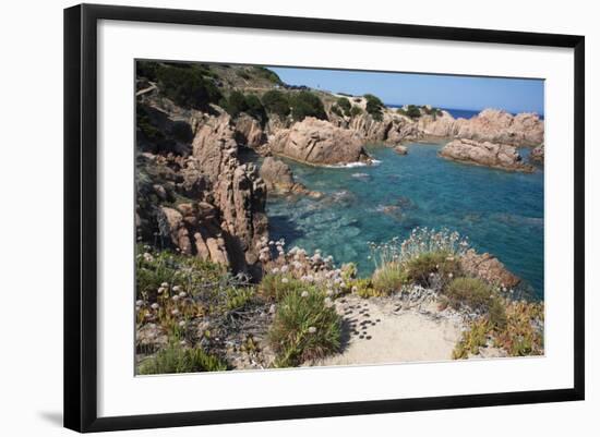 The Sea at Costa Paradiso, Sardinia, Italy, Mediterranean-Ethel Davies-Framed Photographic Print