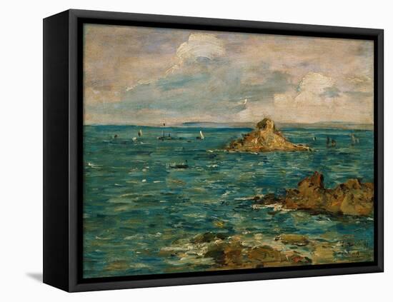 The Sea at Douarnenez, 1897-Eugene Louis Boudin-Framed Premier Image Canvas