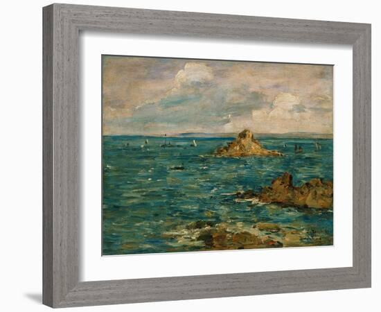 The Sea at Douarnenez, 1897-Eugene Louis Boudin-Framed Giclee Print