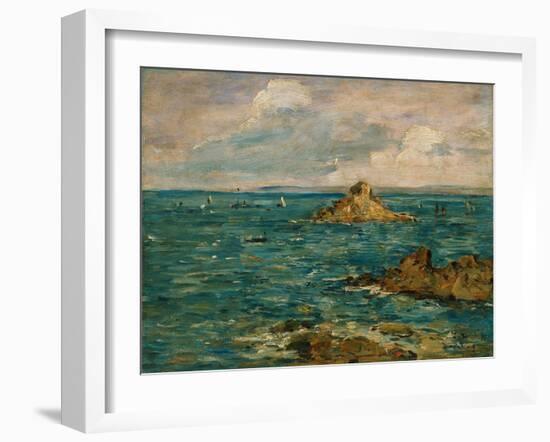 The Sea at Douarnenez, 1897-Eugene Louis Boudin-Framed Giclee Print