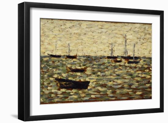 The Sea at Grandcamp; La Mer a Grandcamp, 1885-Georges Seurat-Framed Giclee Print