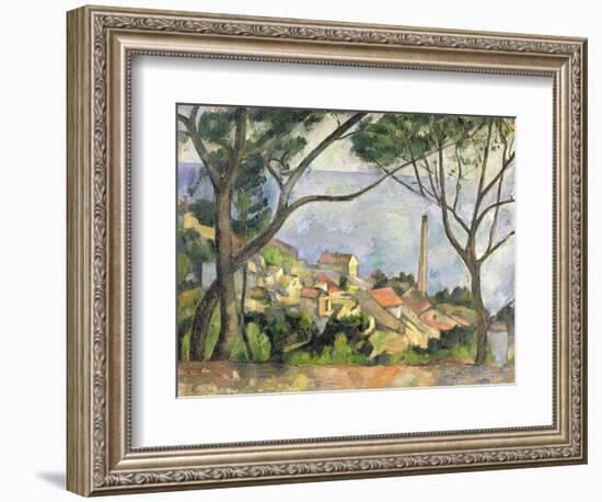 The Sea at L'Estaque, 1878-Paul C?zanne-Framed Premium Giclee Print