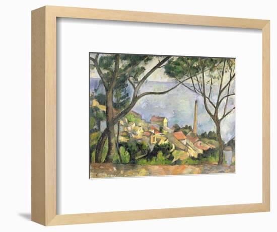 The Sea at L'Estaque, 1878-Paul C?zanne-Framed Premium Giclee Print