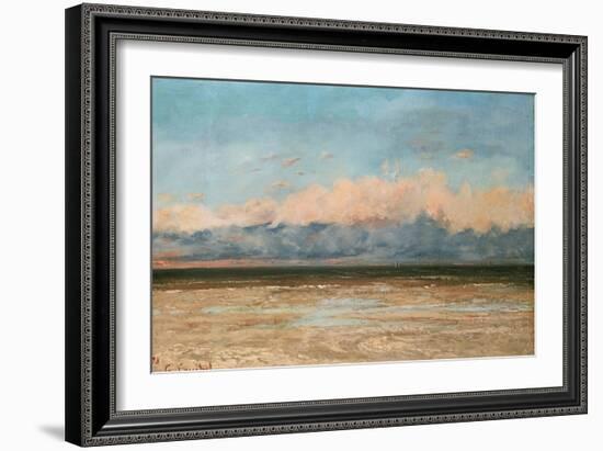 The Sea at Palavas-Gustave Courbet-Framed Giclee Print