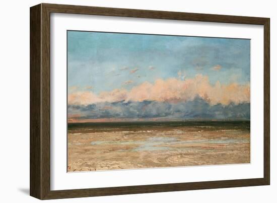 The Sea at Palavas-Gustave Courbet-Framed Giclee Print