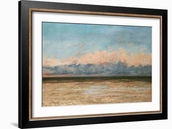 The Sea at Palavas-Gustave Courbet-Framed Giclee Print