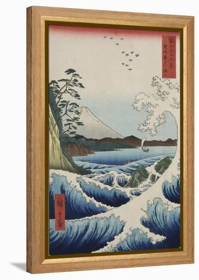 The Sea at Satta in Suruga Province-Ando Hiroshige-Framed Premier Image Canvas