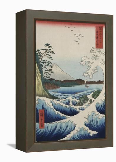 The Sea at Satta in Suruga Province-Ando Hiroshige-Framed Premier Image Canvas