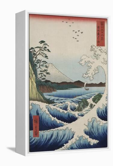 The Sea at Satta in Suruga Province-Ando Hiroshige-Framed Premier Image Canvas